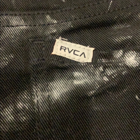 RVCA Mind Traveler Distressed Black Shorts - Picture 4 of 5